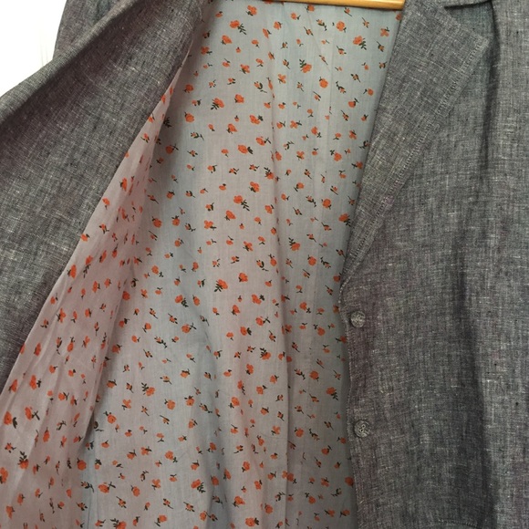 NWOT Blue Linen Blazer Jacket by Splash. - Picture 6 of 8